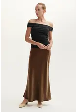 GABRIELLE SATIN MIDI SKIRT