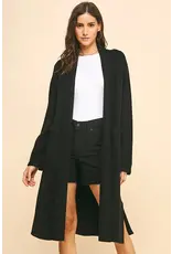 EDGE DETAIL OPEN KNIT CARDIGAN
