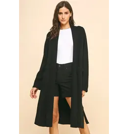 EDGE DETAIL OPEN KNIT CARDIGAN