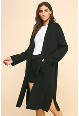 EDGE DETAIL OPEN KNIT CARDIGAN