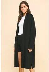 EDGE DETAIL OPEN KNIT CARDIGAN