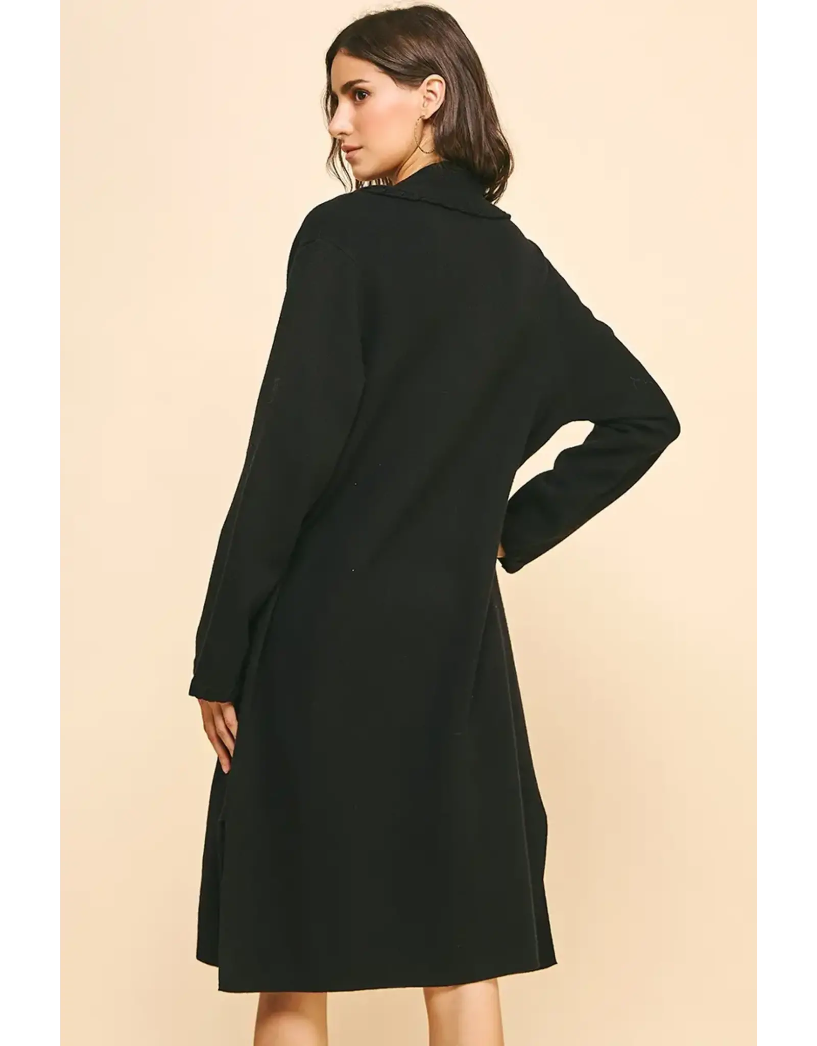 EDGE DETAIL OPEN KNIT CARDIGAN