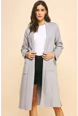 EDGE DETAIL OPEN KNIT CARDIGAN