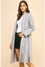 EDGE DETAIL OPEN KNIT CARDIGAN
