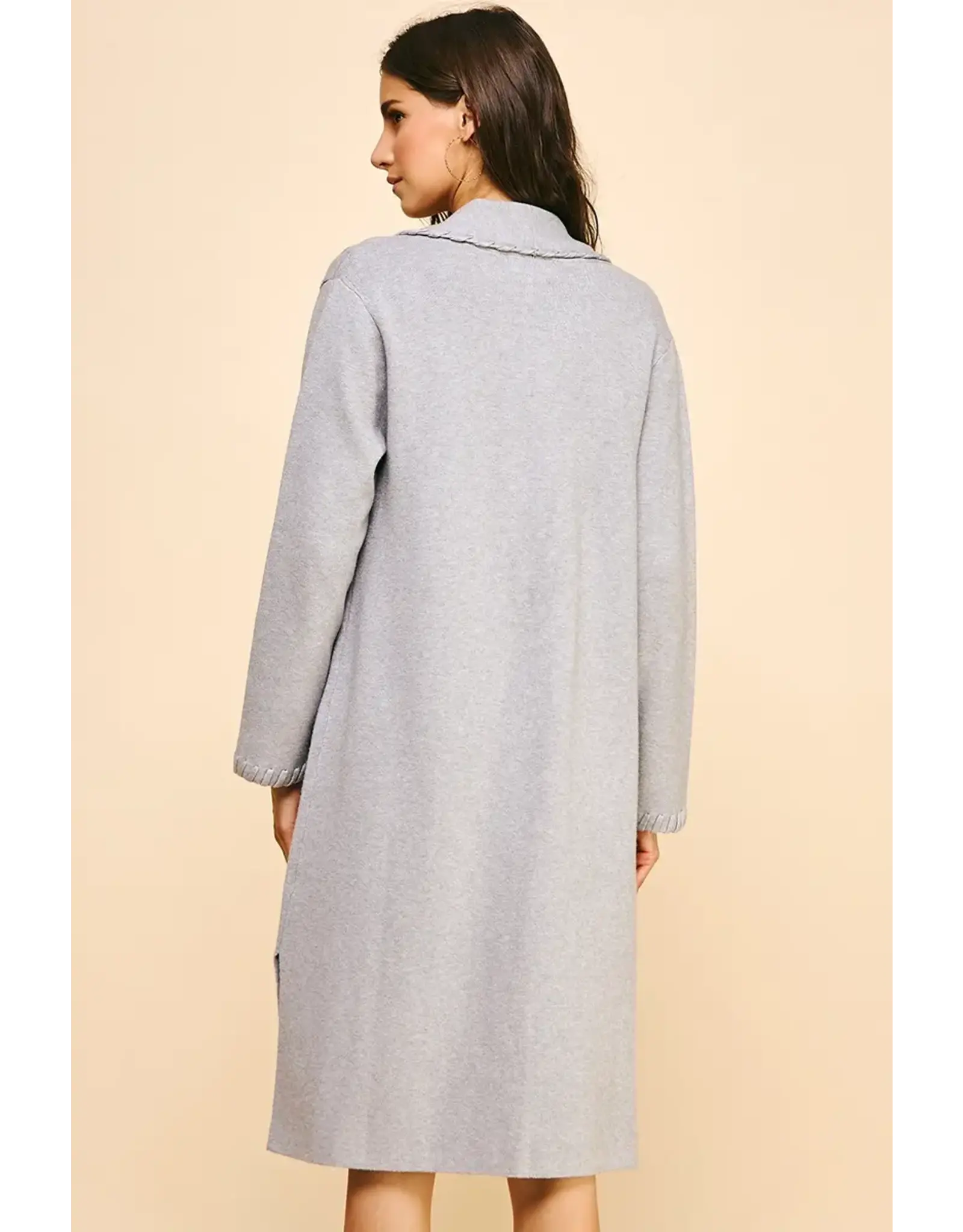 EDGE DETAIL OPEN KNIT CARDIGAN