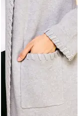 EDGE DETAIL OPEN KNIT CARDIGAN