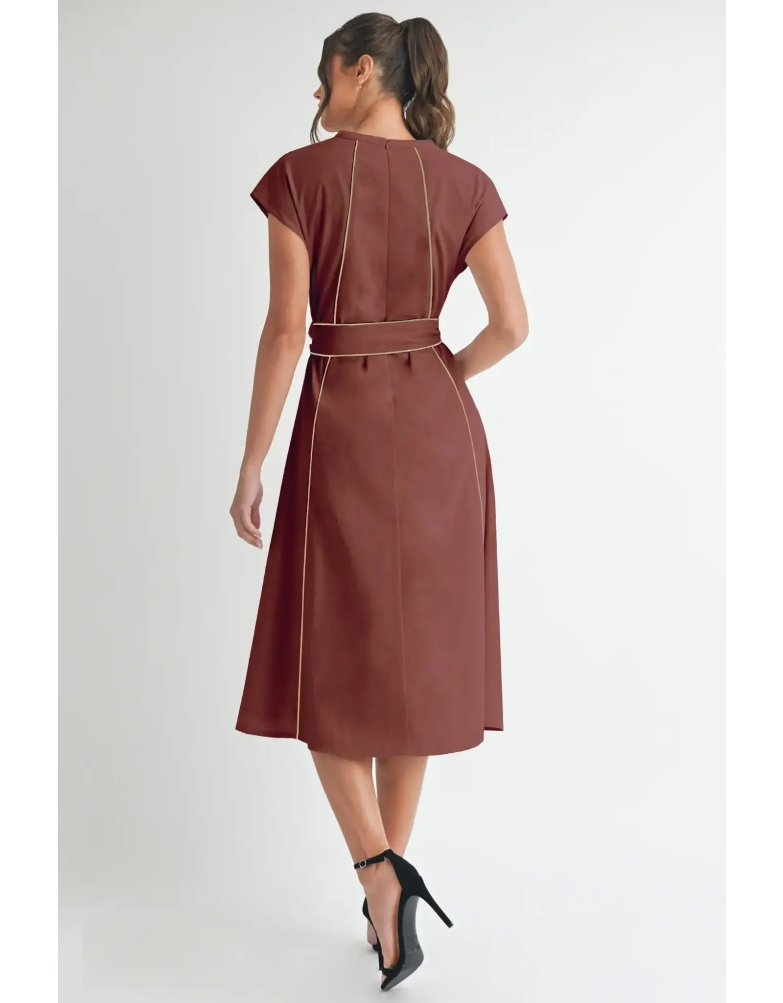 CATIE TRIM MIDI DRESS