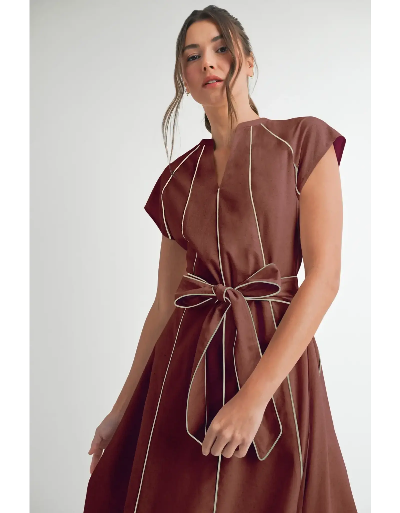 CATIE TRIM MIDI DRESS