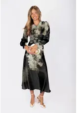 YAKIRA BELLA AUDRY DRESS LSLV RUSHED WAIST