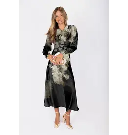 YAKIRA BELLA AUDRY DRESS LSLV RUSHED WAIST