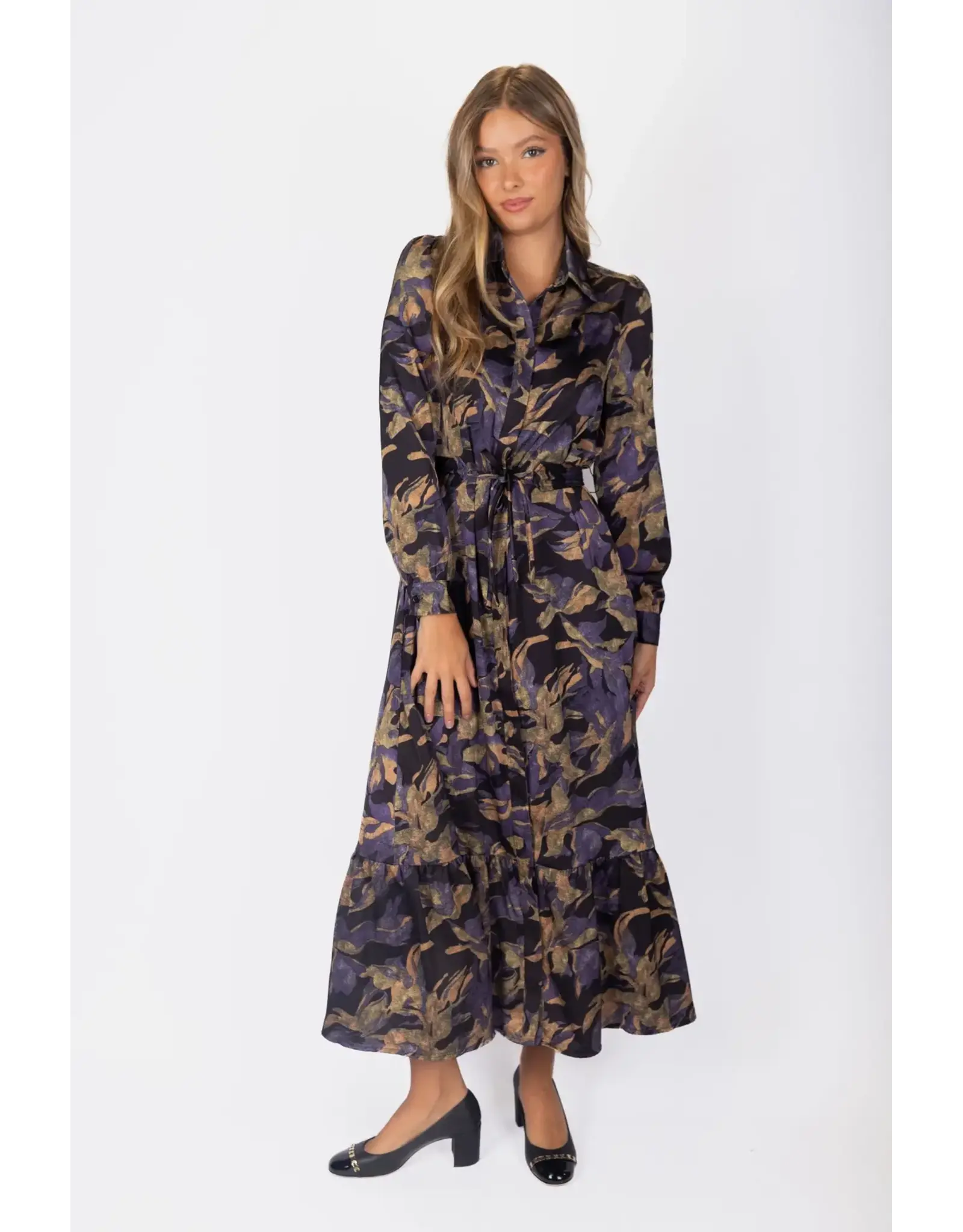 YAKIRA BELLA LEXI DRESS LSLV W/BELT