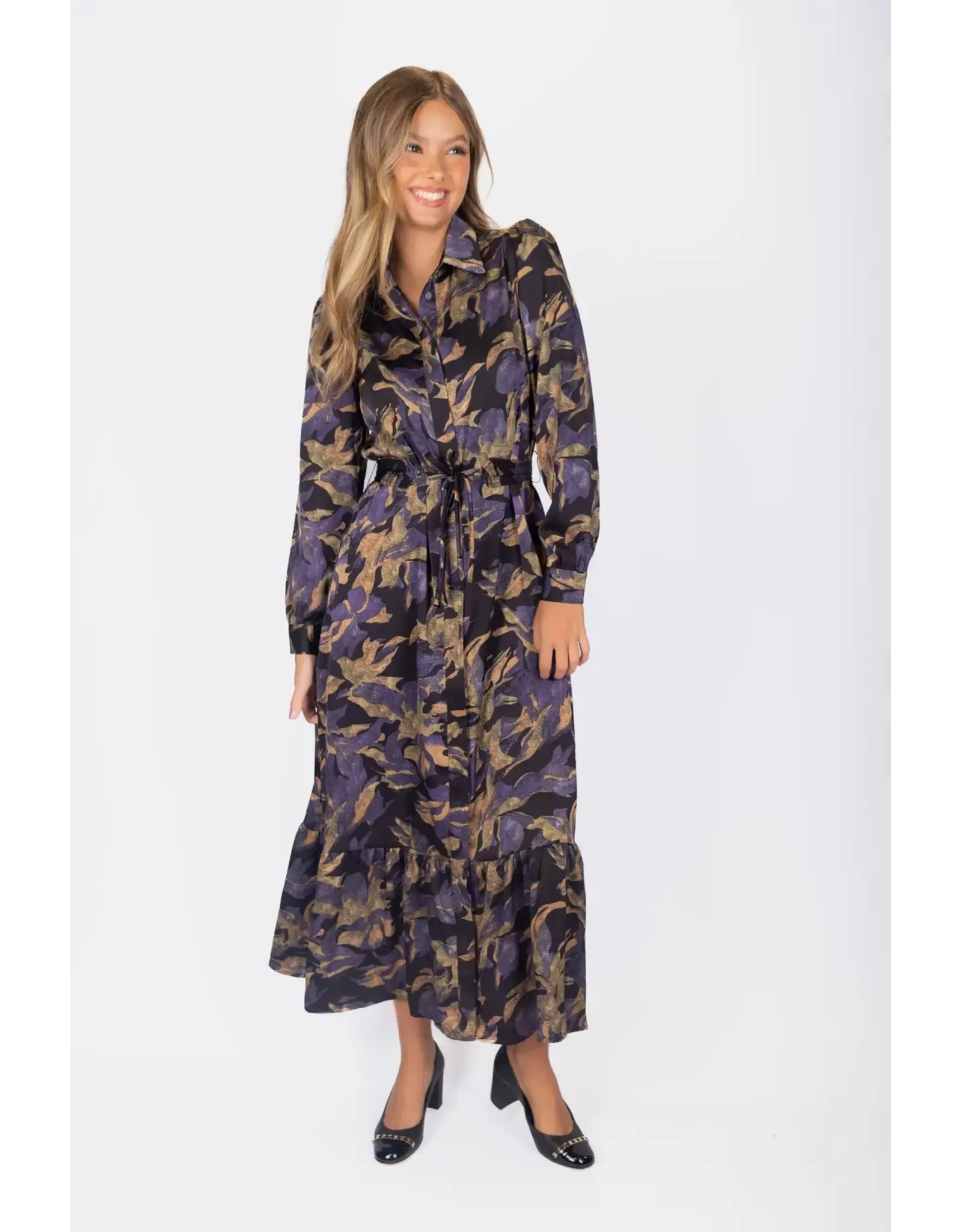 YAKIRA BELLA LEXI DRESS LSLV W/BELT