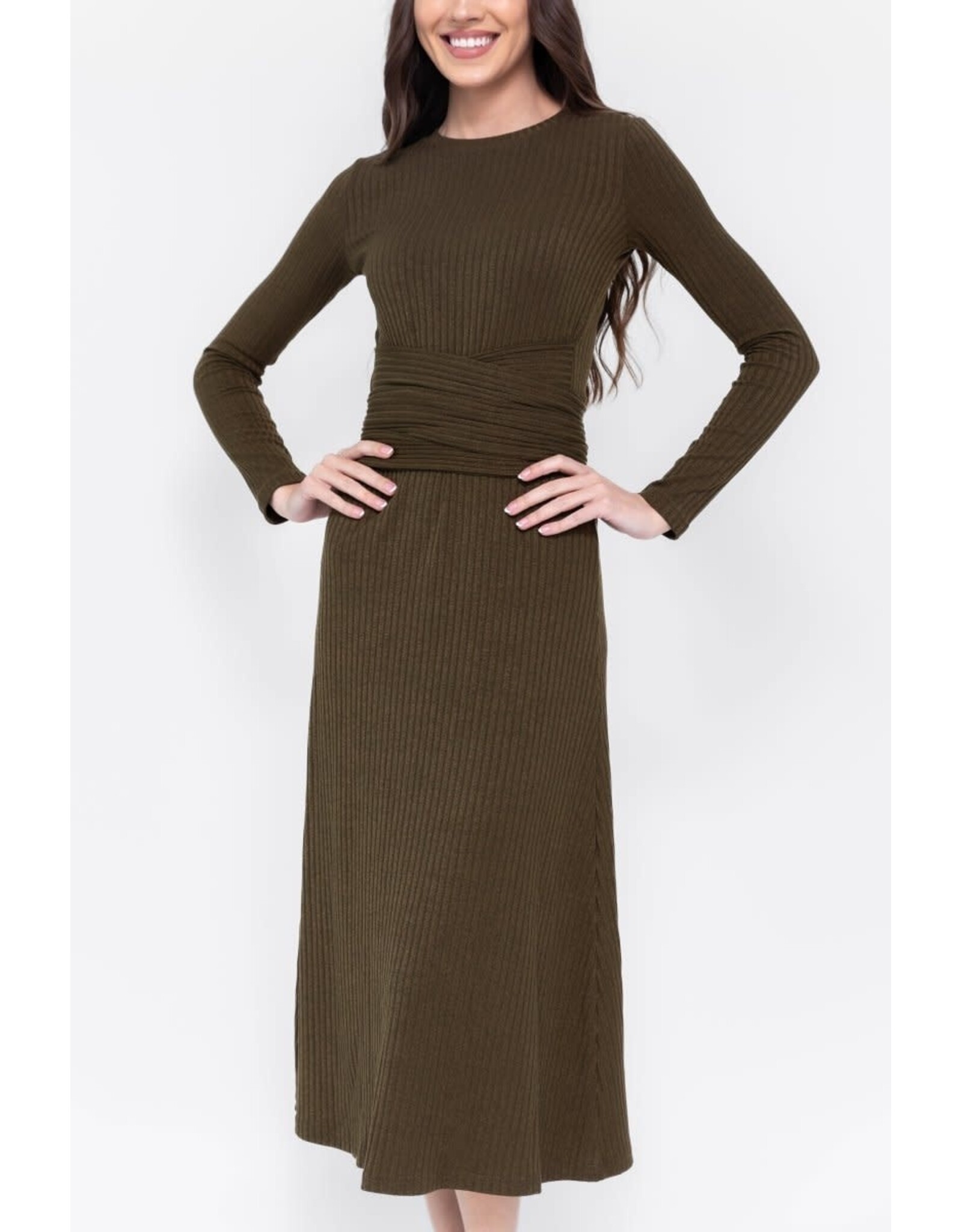 YAKIRA BELLA SARAH DRESS KNIT W/BELTED WAIST