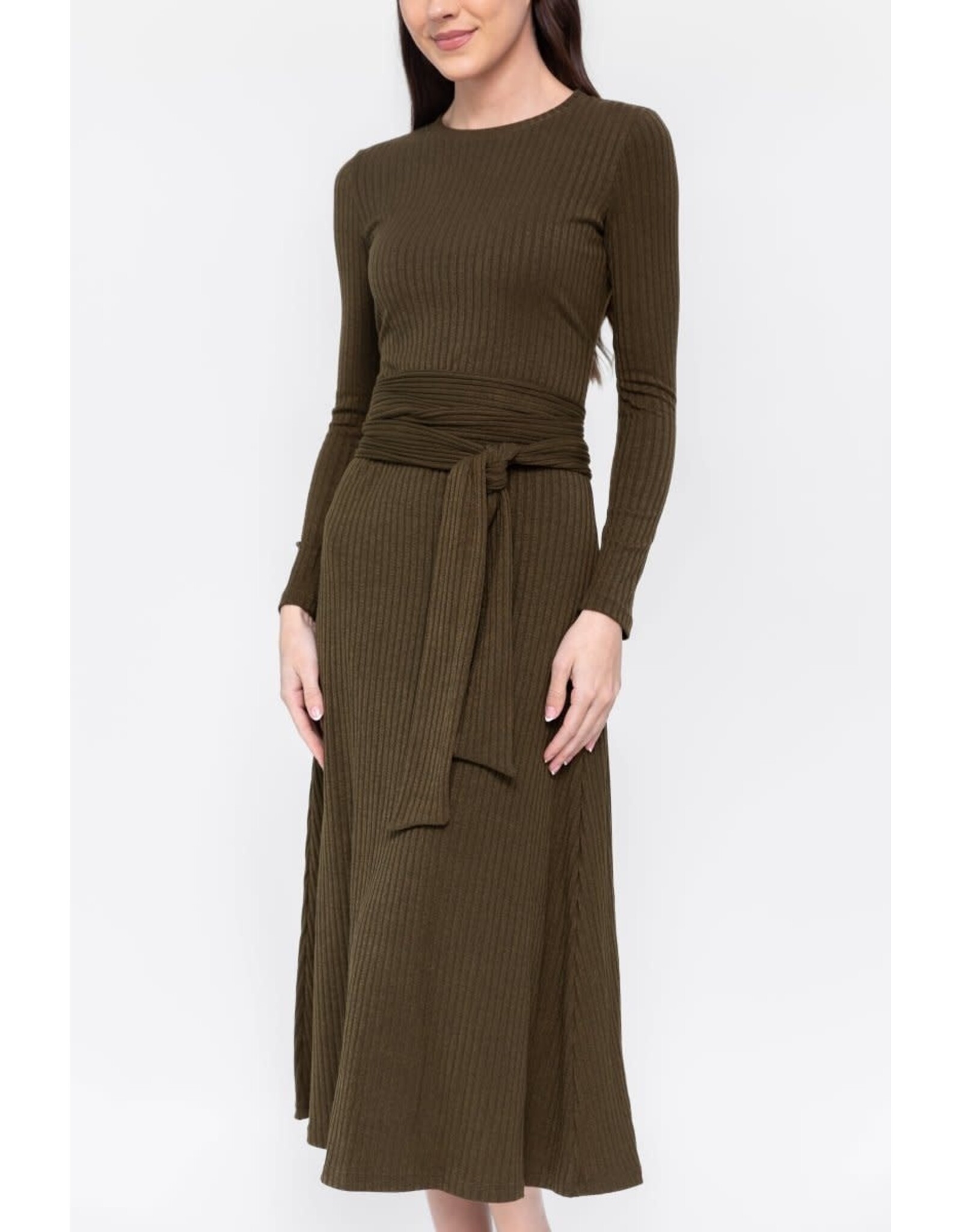 YAKIRA BELLA SARAH DRESS KNIT W/BELTED WAIST