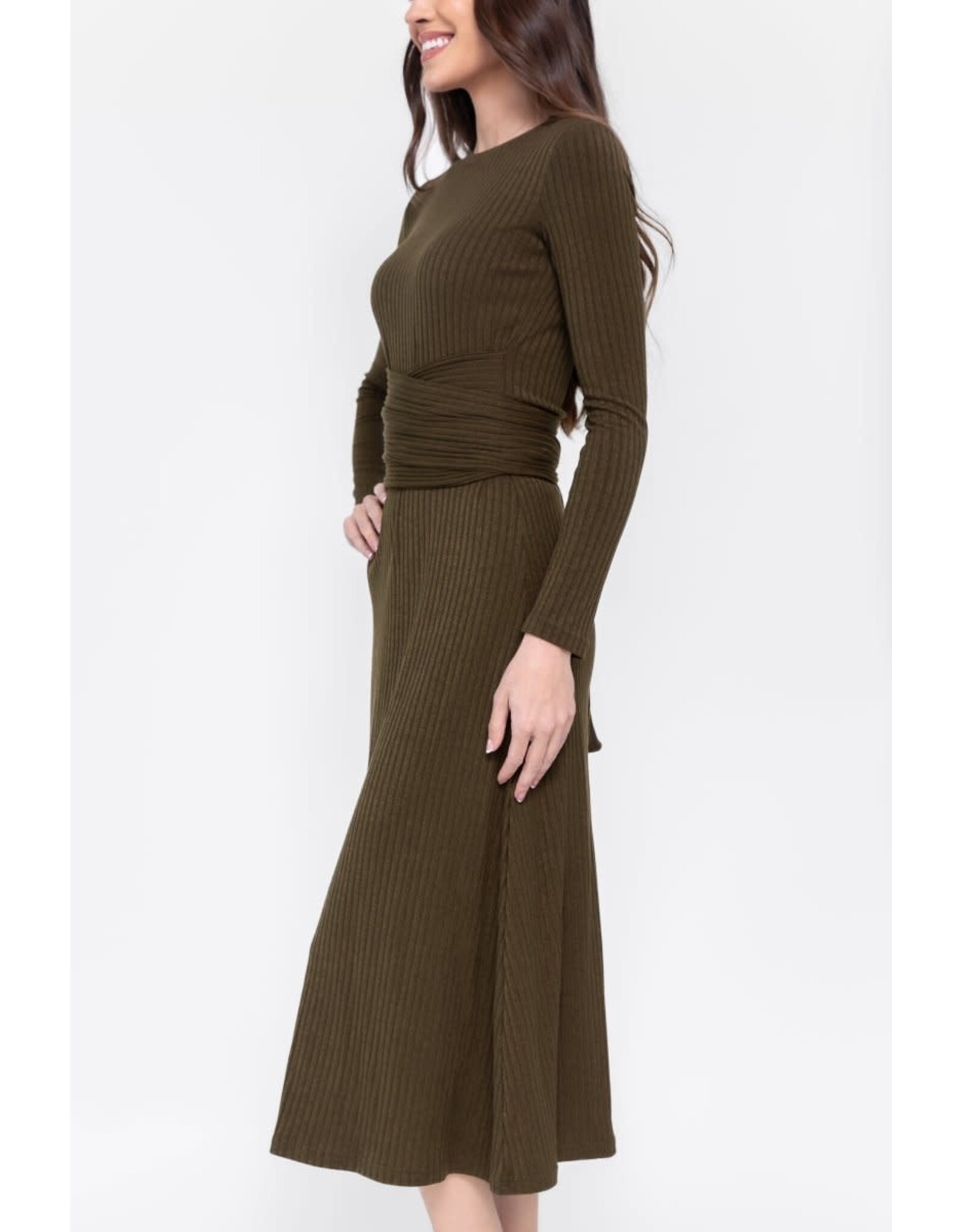 YAKIRA BELLA SARAH DRESS KNIT W/BELTED WAIST