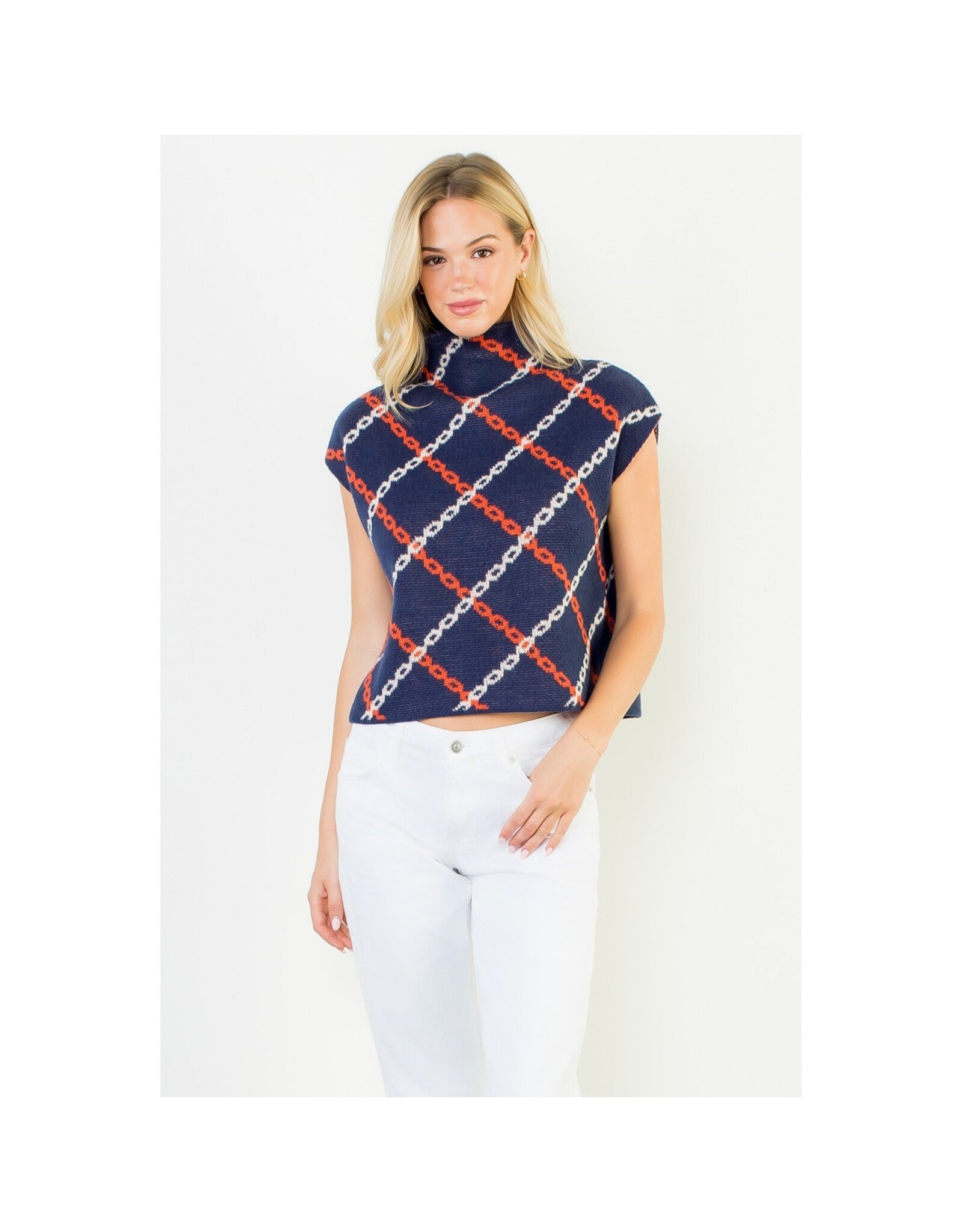 CHAINLINK VEST SWEATER