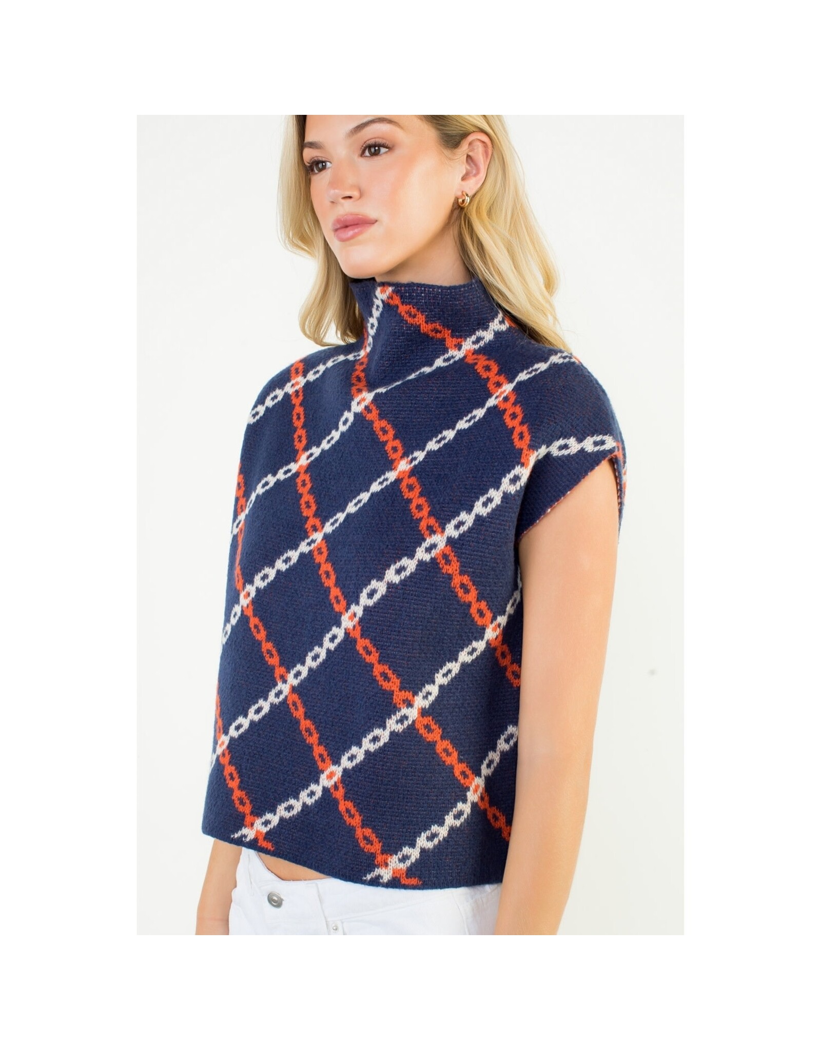 CHAINLINK VEST SWEATER