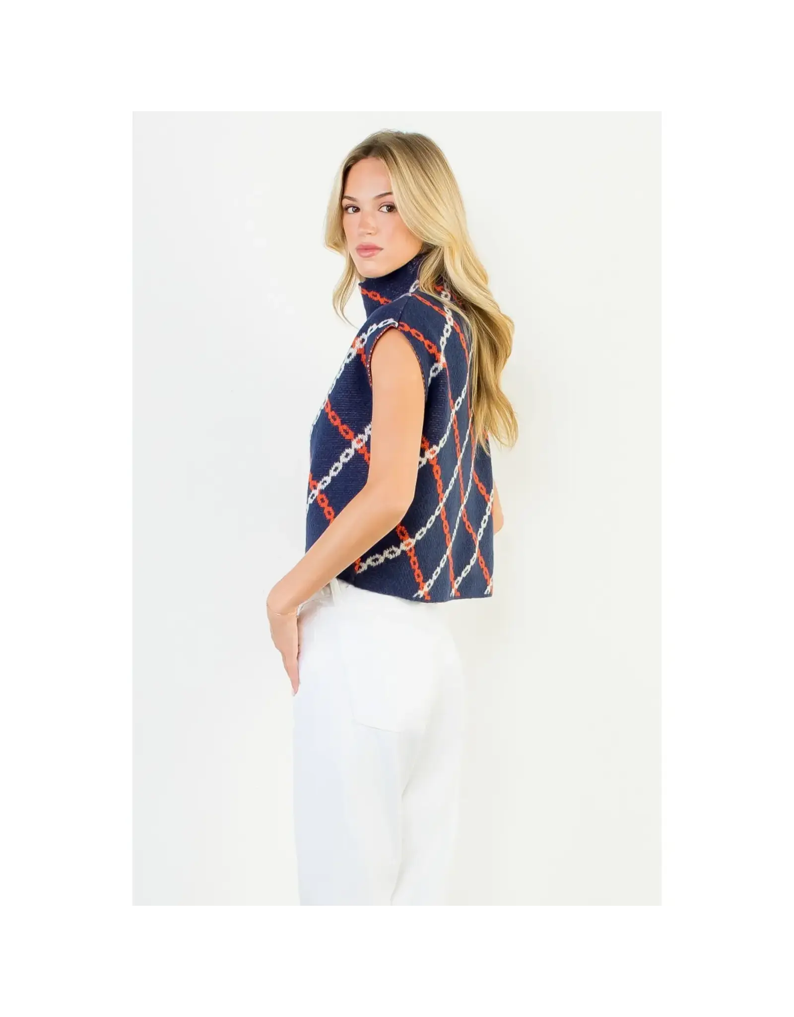 CHAINLINK VEST SWEATER