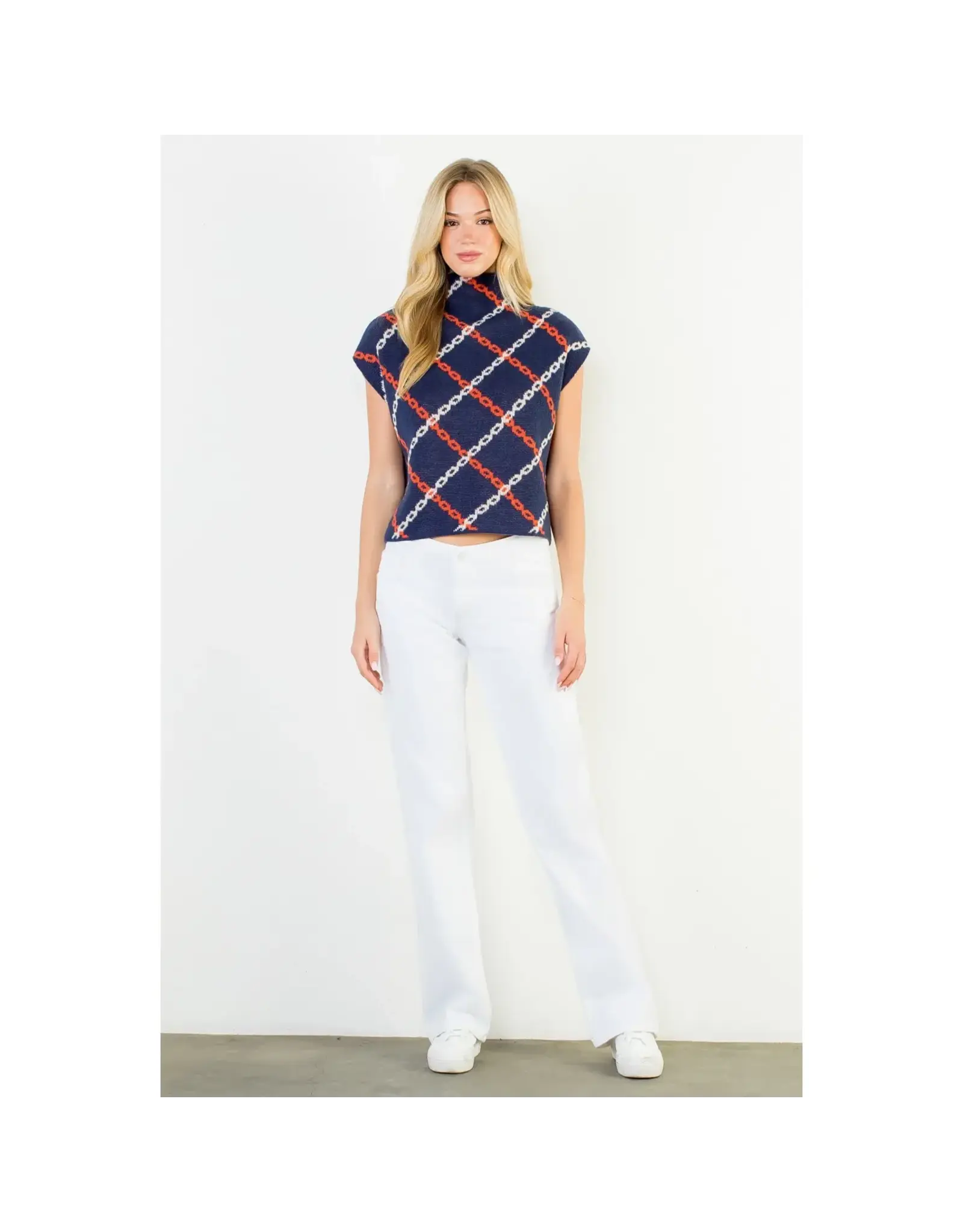 CHAINLINK VEST SWEATER