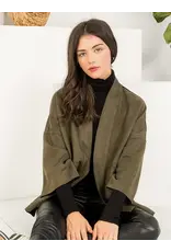 3/4 SLEEVE SUEDE JACKET