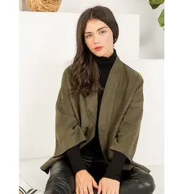 3/4 SLEEVE SUEDE JACKET