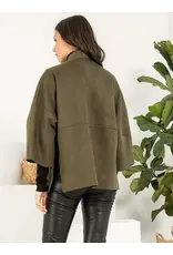 3/4 SLEEVE SUEDE JACKET