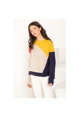 COLORBLOCK KNIT LSLV SWEATER