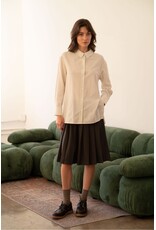 COTTON BUTTON DOWN STRIPED BLOUSE