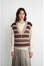VNECK STRIPED SWEATER VEST
