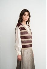 VNECK STRIPED SWEATER VEST