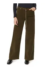 DRAWSTRING CORDUROY WIDE LEG PANTS