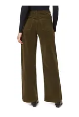 DRAWSTRING CORDUROY WIDE LEG PANTS