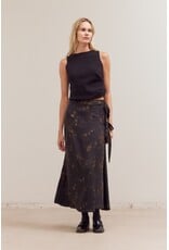 PRINTED OVERLAP MID SKIRT