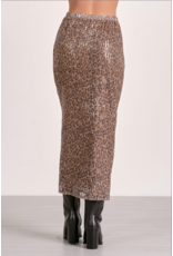 CHEETAH PRINT SEQUIN SKIRT