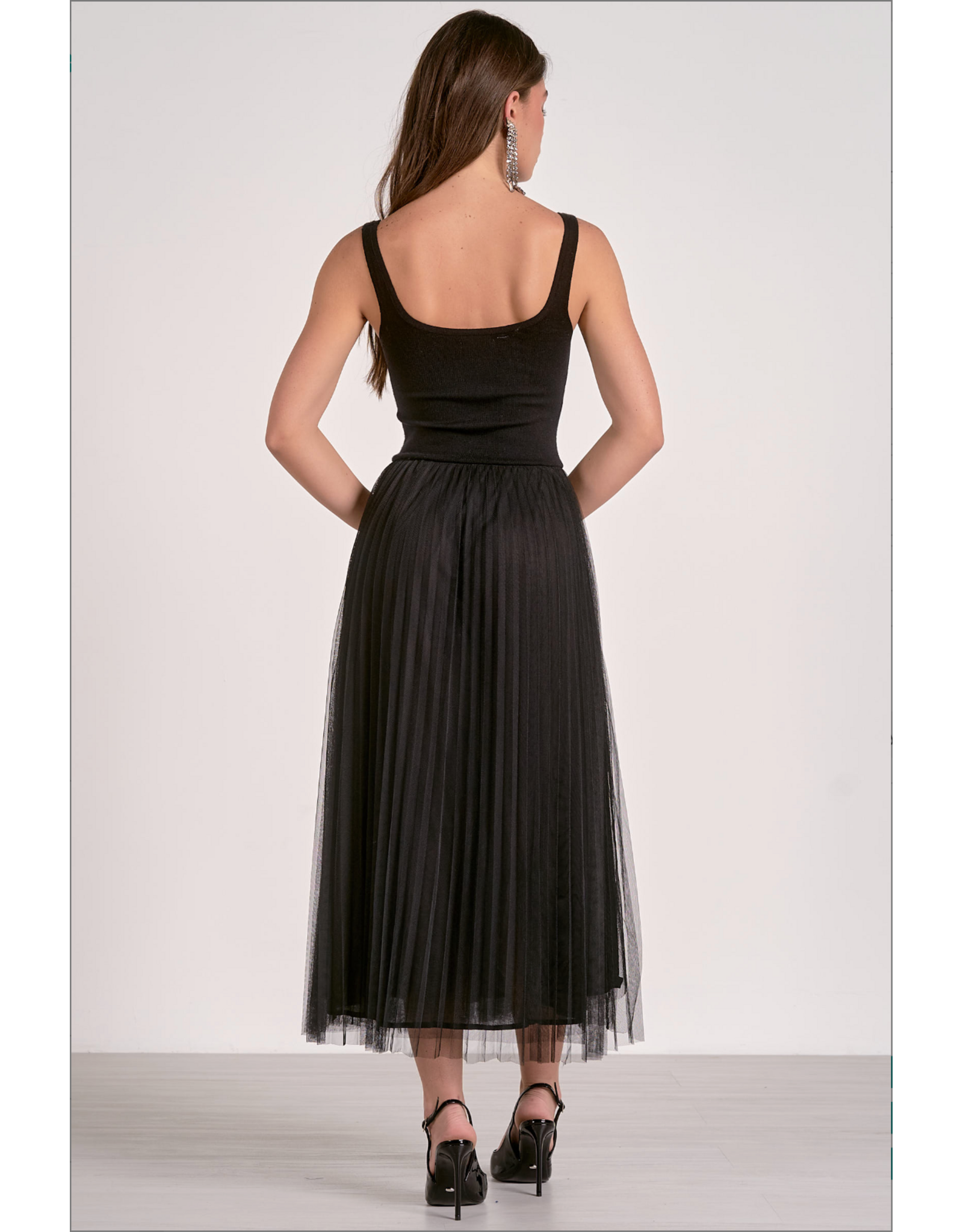 TANK W/TULLE SKIRT MAXI