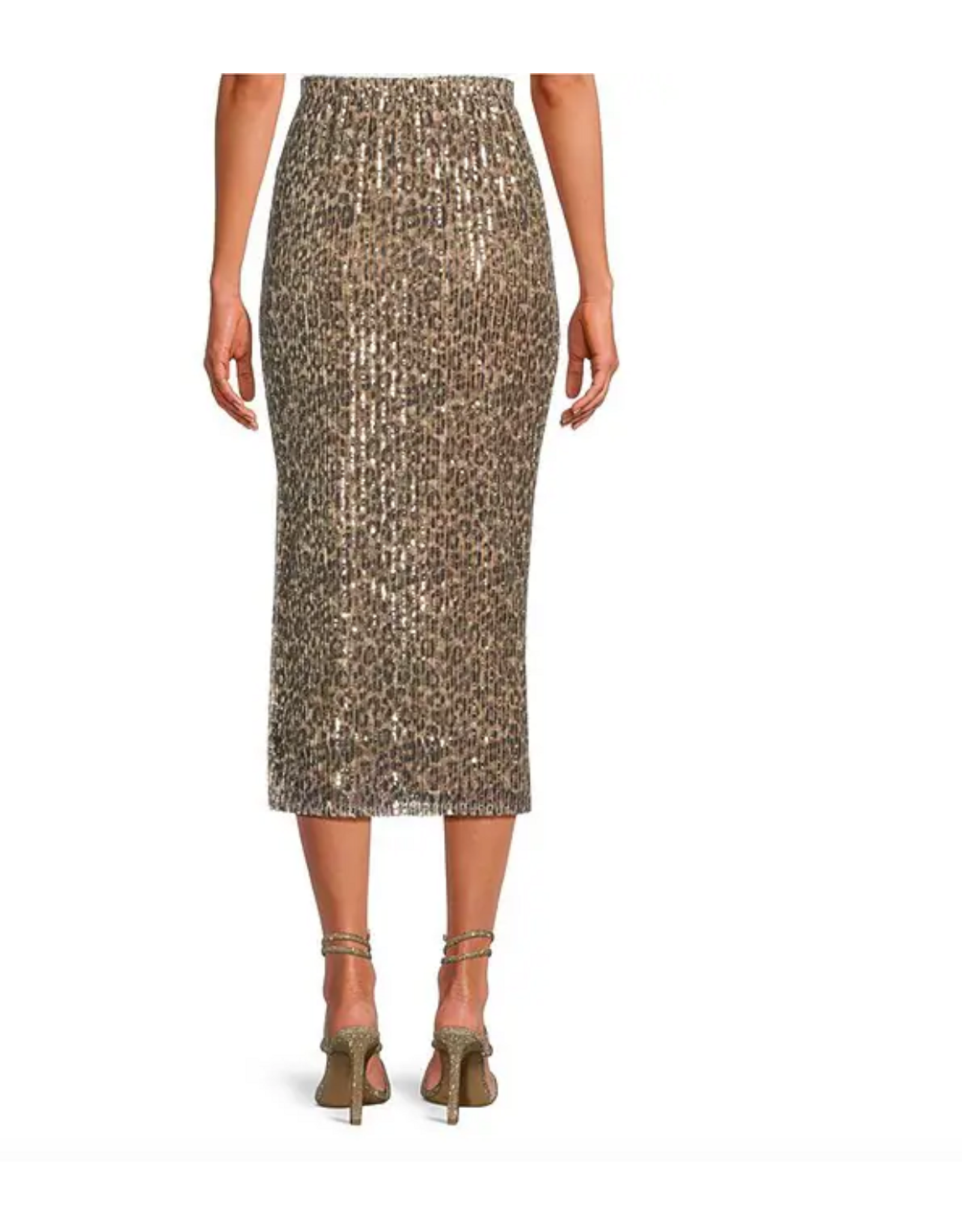 CHEETAH PRINT SEQUIN SKIRT