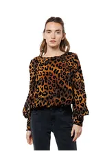LSLV ANIMAL PRINT CROPPED BLOUSE