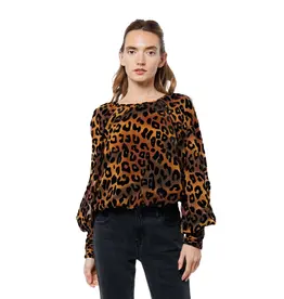 LSLV ANIMAL PRINT CROPPED BLOUSE