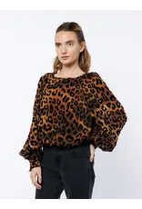 LSLV ANIMAL PRINT CROPPED BLOUSE