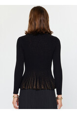 LSLV KNIT TOP W/ CONTRAST HEM