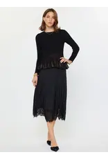 LSLV KNIT TOP W/ CONTRAST HEM