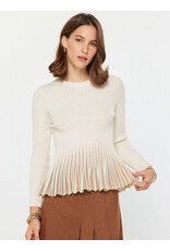 LSLV KNIT TOP W/ CONTRAST HEM