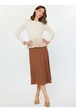 LSLV KNIT TOP W/ CONTRAST HEM