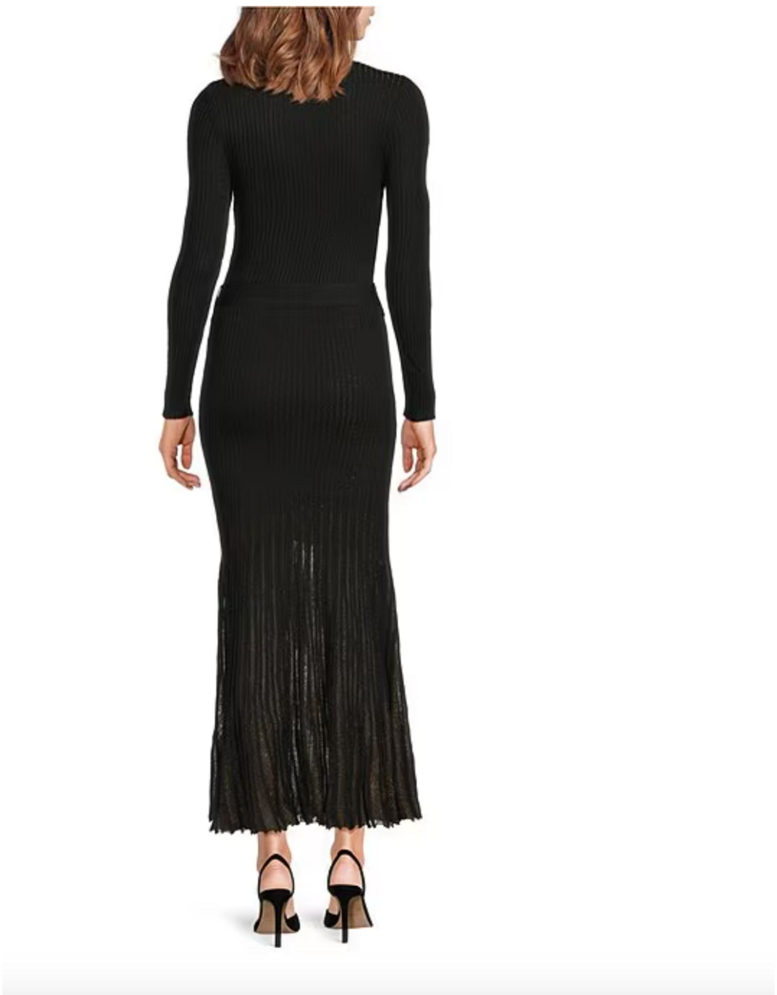 LSLV SWEATER DRESS W/CONTRAST GODET SKIRT