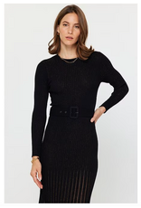 LSLV SWEATER DRESS W/CONTRAST GODET SKIRT