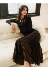 LSLV SWEATER DRESS W/CONTRAST GODET SKIRT