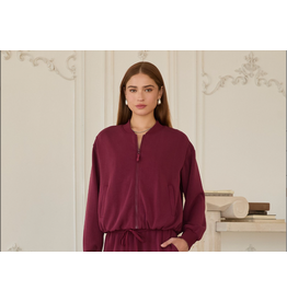 BRUSHED MODAL BOMBER JACKET