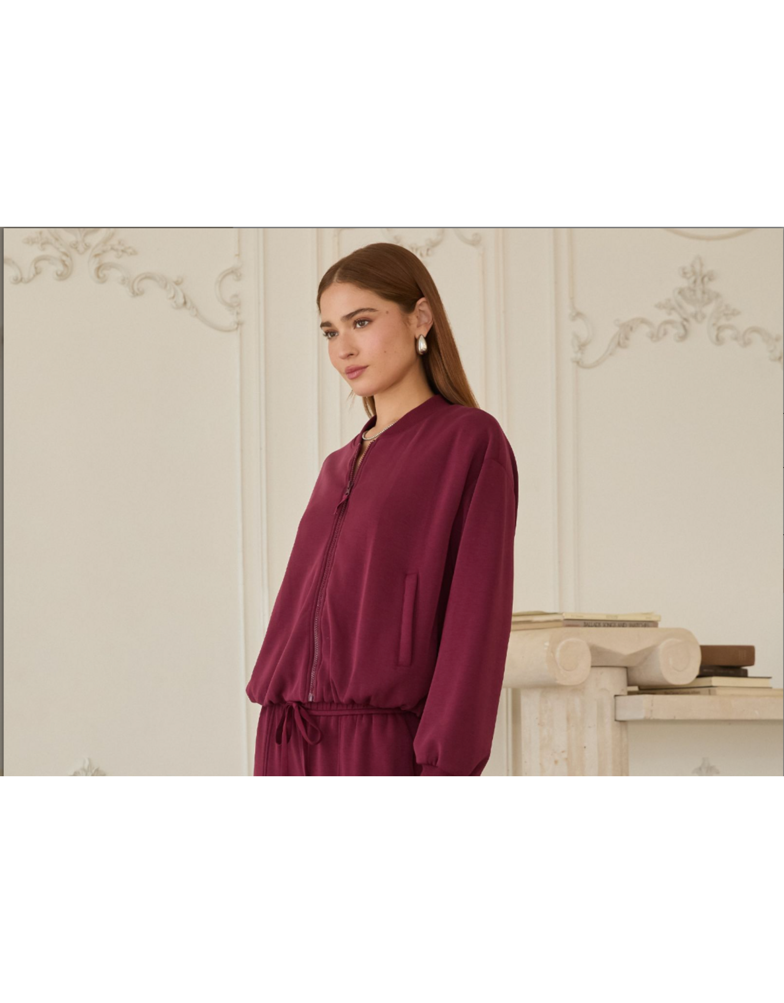 BRUSHED MODAL BOMBER JACKET