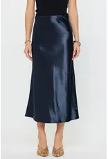 ELASTIC WAIST BIAS MIDI SKIRT