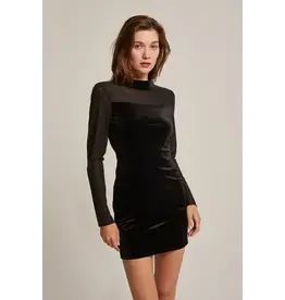 MOCK NECK VELVET MIXED MINI